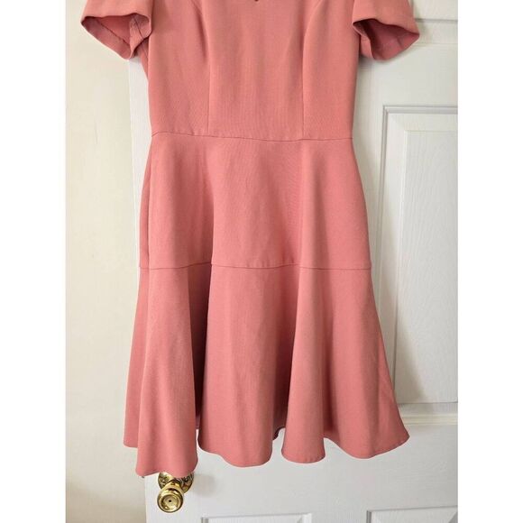 Gal Meets Glam Kate Pink Fit & Flare Short Sleeve Dress W pockets US Sz 0 - Picture 5 of 12